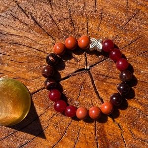 Stunning Elegance: Handmade Beaded 10MM Jasper Combo Bracelet